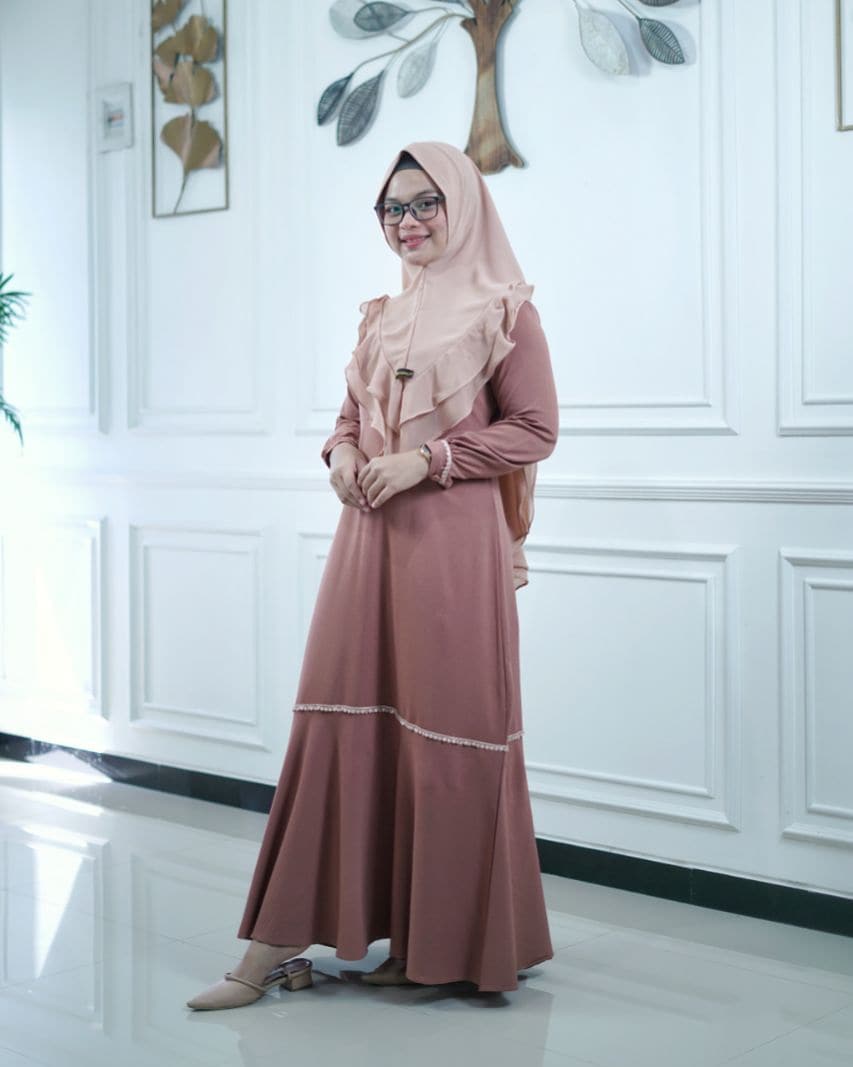Busana muslim mermaid brown